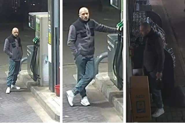 Police would like to speak to this man in connection with an incident that took place at Aldi, Boston.