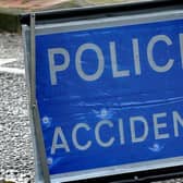 A car was in collision with a garage on Grantham Road in Sleaford.