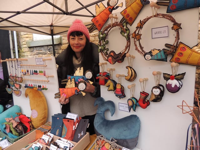 Katie Pinkley of Molly's Mum textiles from Calverton, Nots.