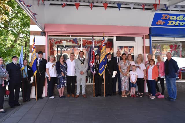 A ceremony was held to mark the official unveiling of the bomb.