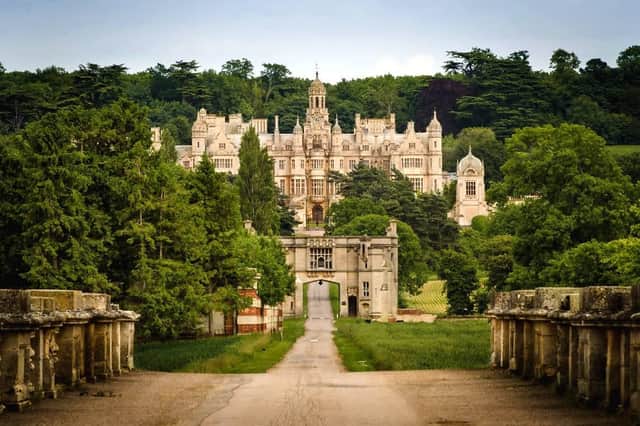 Harlaxton Manor as seen from the approach.