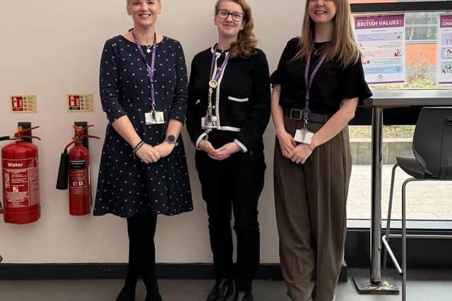 Mrs Coates-Metheringham (Senior Assistant Principal and SENDCO), Miss Coddington (English Teacher) and Miss Mitchell (PSHE Teacher).