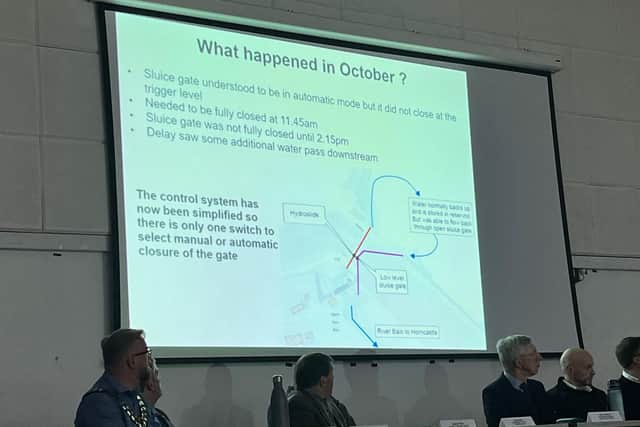 The EA's presentation on the flooding.
