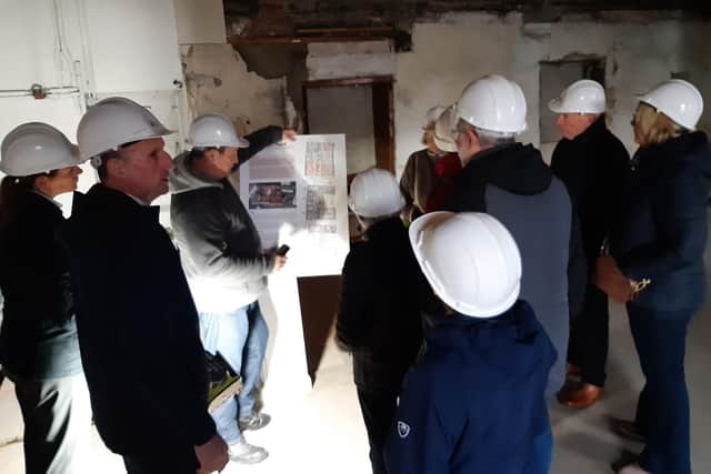 Lots of people took advantage of the hard hat tours to get a feel of what the buildings could become