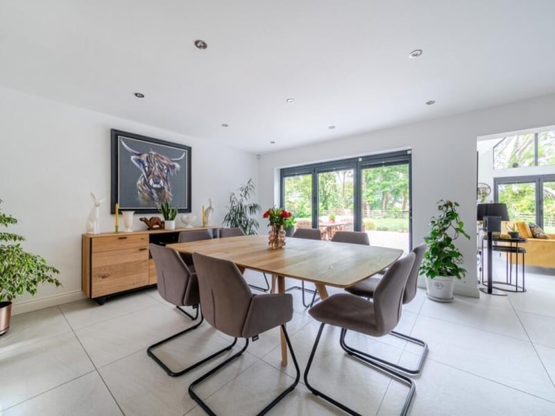 The dining section of the open-plan area.