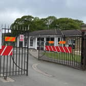 The entrance to RAF Scampton.