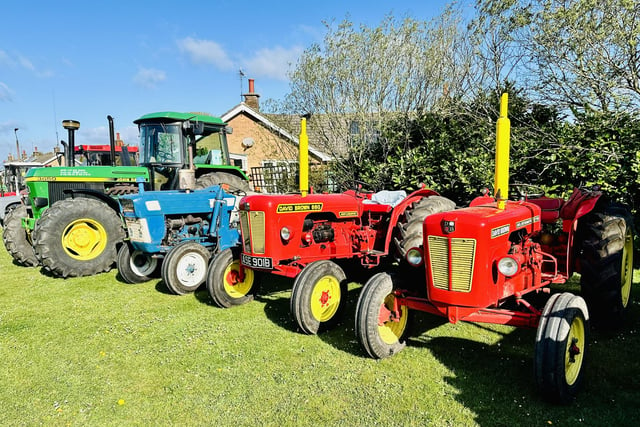 Tractors of all ages lined up