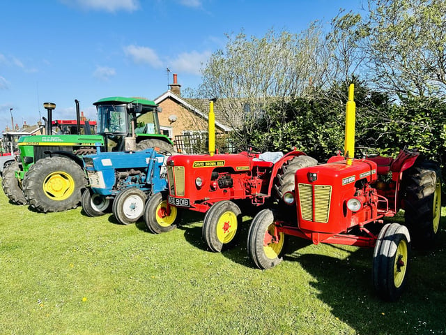 Tractors of all ages lined up