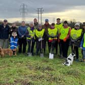 Mareham Pastures nature reserve volunteers at the tree planting event.