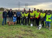 Mareham Pastures nature reserve volunteers at the tree planting event.