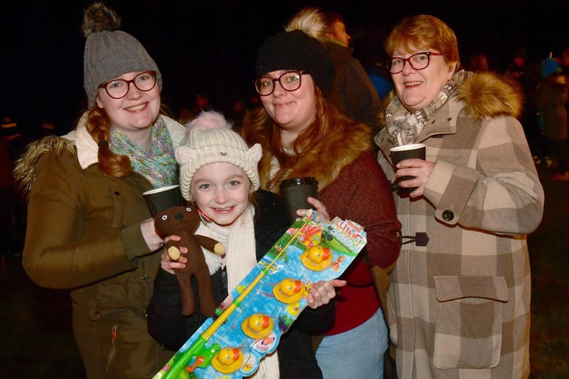 L-R Melissa Shaw, Sophie Nicholson 8, Jennifer Shaw, Lorraine McLaughlin