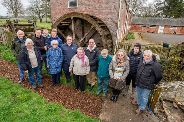 Residents of Hagworthingham at Stockwith Mill. Photo: John Aron