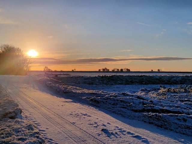Julie Payne from Boston sent in this snowy sunrise.
