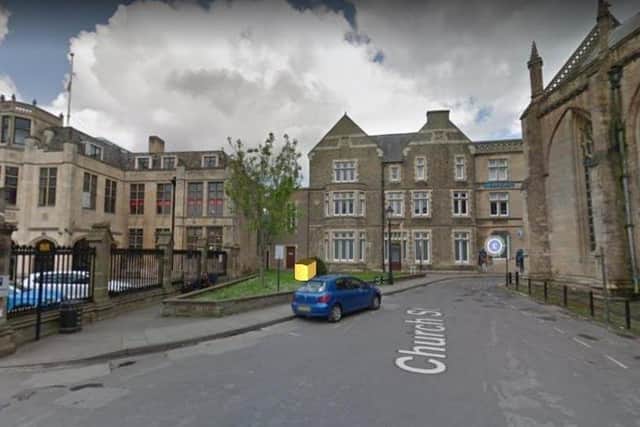 Church Close in Boston, with the library pictured left, and the church on the right. Image: Google