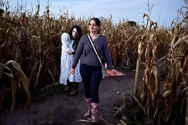 Reporter Rachel Armitage is haunted by the ghost girl in the scare maze.