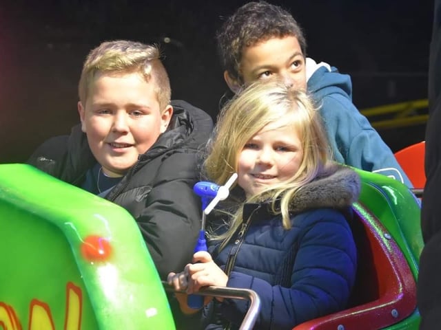The fun included fairground rides.