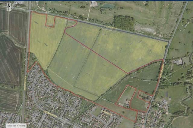 Ariel view of the site