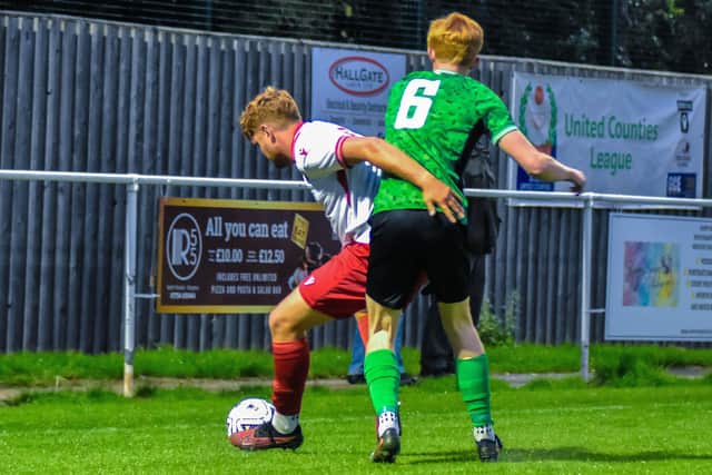 Skegness v Blackstones match action. Pic by Ryan Thompson, Happy Snapz Photography.