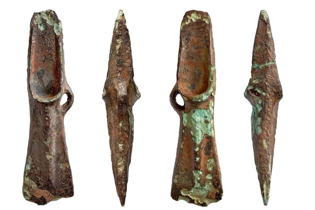 A Bronze Age axe found near Wragby. Photo: British Museum Portable Antiquities Scheme