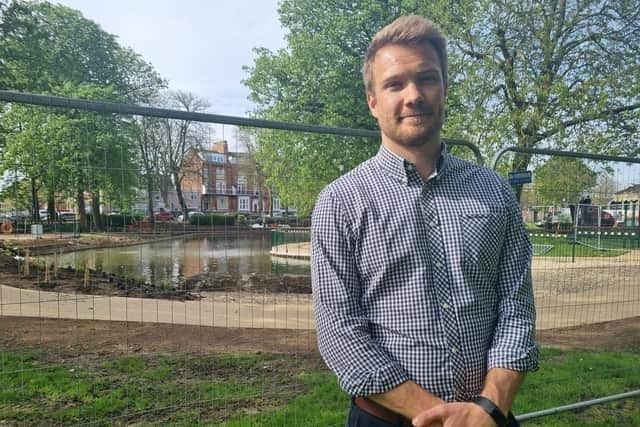 Town Tsar Adam Hawksbee visited Skegness last year to outline the criteria for funding.