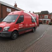 A mobile post office branch.