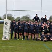 Under 16's team at the end of the game