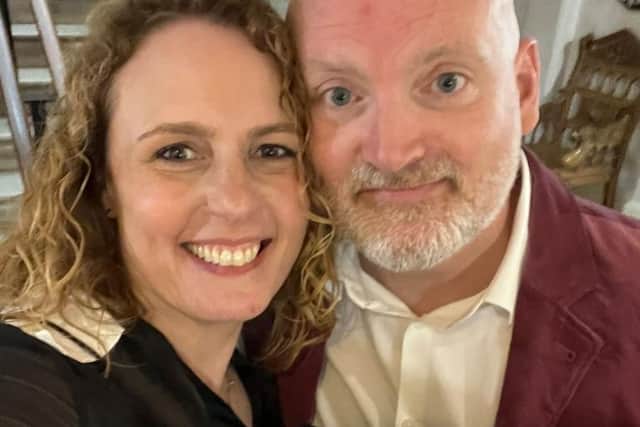 Alexis Powell-Howard with her husband Matt at the awards.