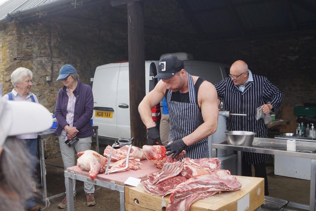Butchery demonstrations took place throughout the day