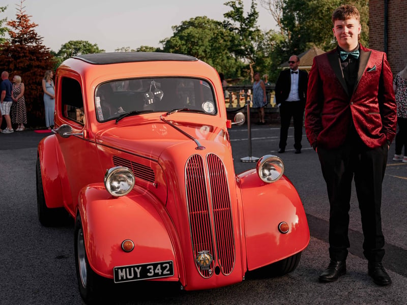 Hot rod arrival for this student.