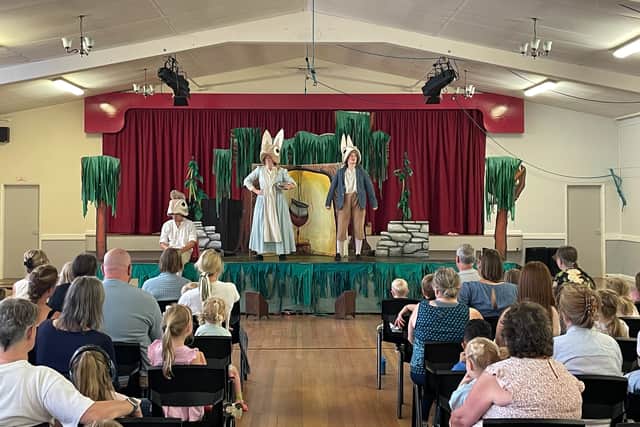 Tales of Benjamin Bunny and Peter Rabbit delight a full house at Market Rasen Festival Hall. Photo: WLDC