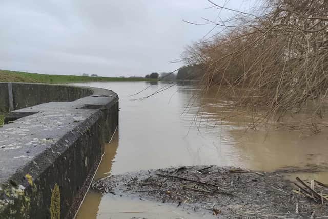 Concerns were raised regarding the levels of the River Steeping following Storm Henk.