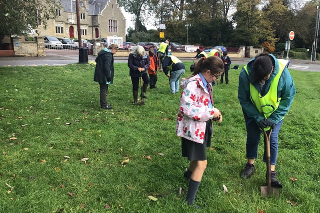 Planting in progress at Gregson Green. Photo: William Alvey School