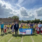 The Louth Girlguides enjoy the Platinum Jubilee celebrations.