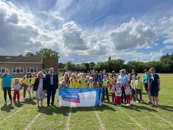 The Louth Girlguides enjoy the Platinum Jubilee celebrations.