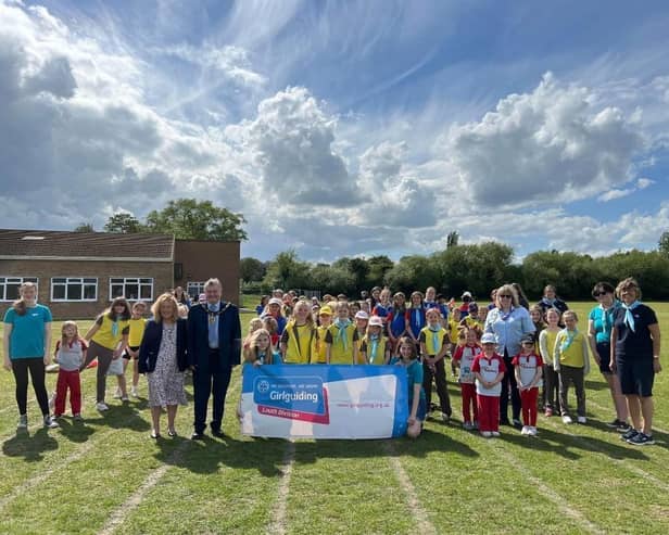 The Louth Girlguides enjoy the Platinum Jubilee celebrations.