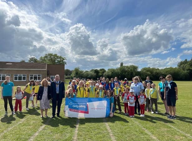 The Louth Girlguides enjoy the Platinum Jubilee celebrations.