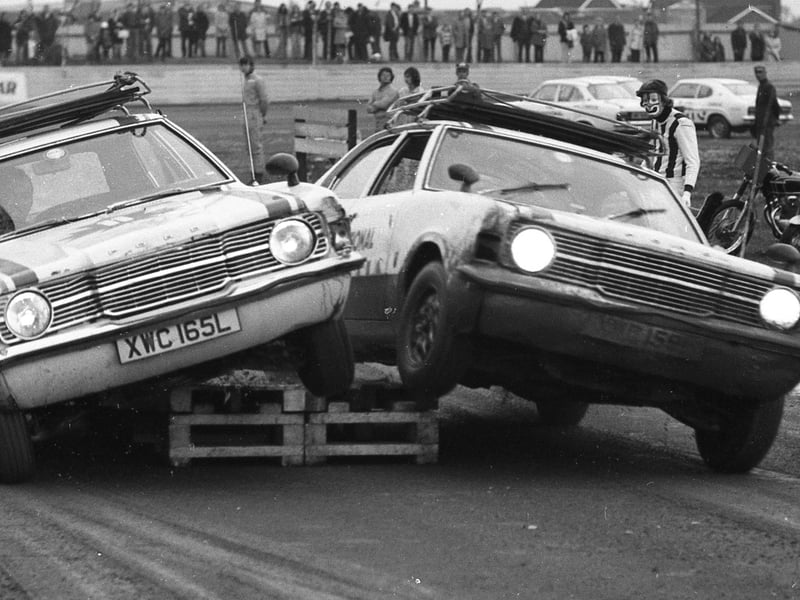 A close-up of one of the stunts.