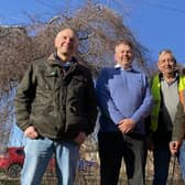 Biodiversity set to bloom in Heckington. Coun Richard Wright with representatives of Heckington in Bloom and Trees for Heckington.