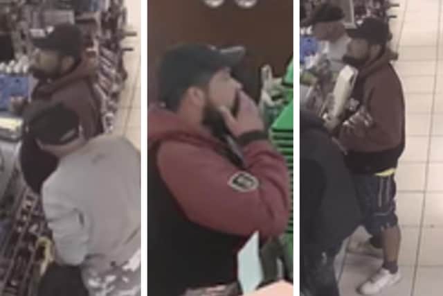 Police are appealing for information about two men pictured in these images.