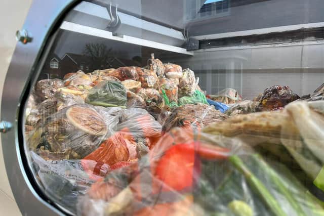 Food waste inside the collection vehicle. Photo: LCC