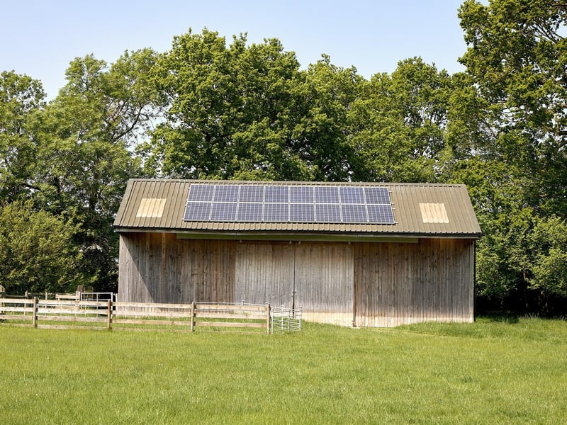 The barn has planning permission to become a separate residence (as well as photovoltaic panels).