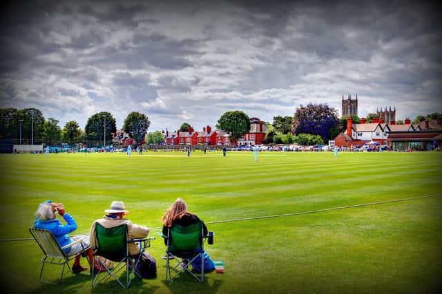 The picturesque Lindum ground for the Lincolnshire v Derbyshire clash.