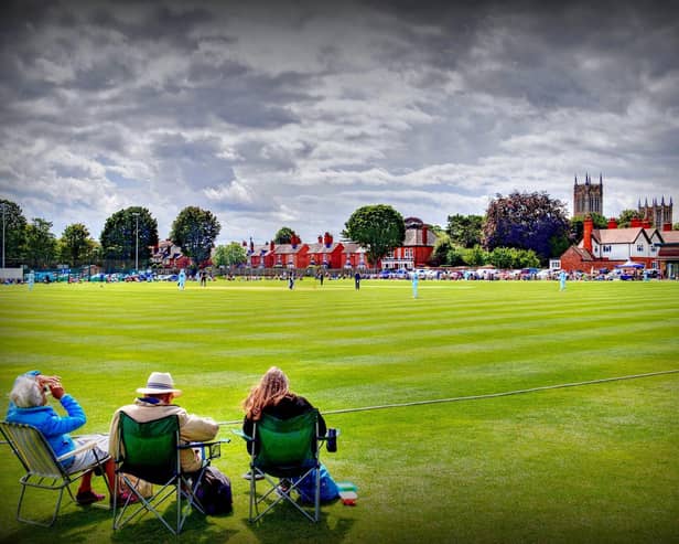 The picturesque Lindum ground for the Lincolnshire v Derbyshire clash.