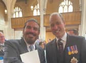 Paul Hugill MBE with HRH The Duke of Cambridge.