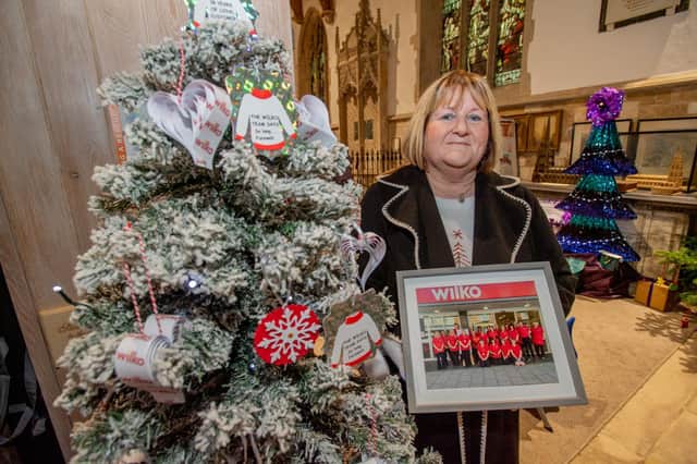 Tracey Clark, former manager of Wilko and their tree in Louth Christmas Tree Festival. Photos: John Aron Photography