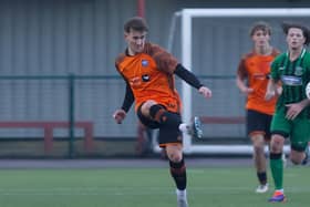 Kris Zaluzinskis  in action against Belper United - photo (c) Steve Davies