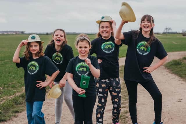 Paige and fellow supporters getting ready for her Walk4Wildlife event in August.