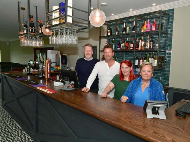 The team behind the refurbishment - Coastfields Leisure Ltd business manager David Honman, managering director Lloyd Silvester, club manager Carol Hallgarth and company chairman Lynda Silvester.
