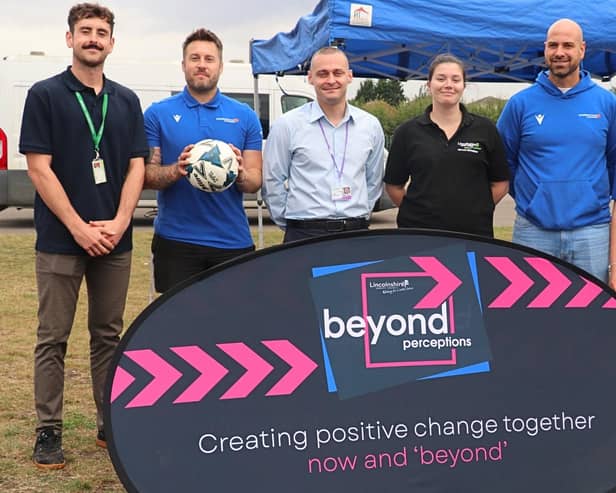 Coun Alex McGonigle with county council staff at one of the 'Beyond' events that took place in Gainsborough. (PHOTO BY: Lincolnshire County Council)