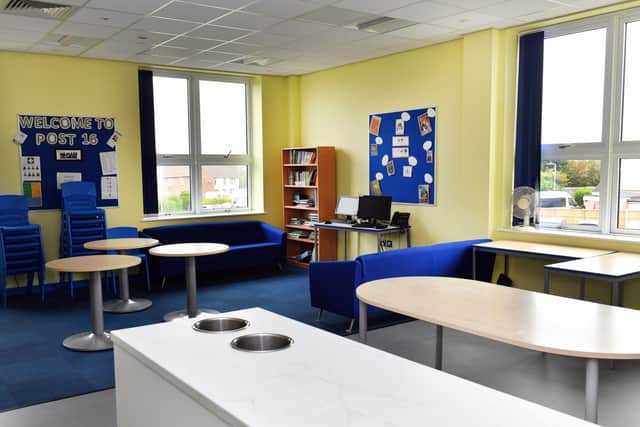 The new Social recreation Post 16 room.
